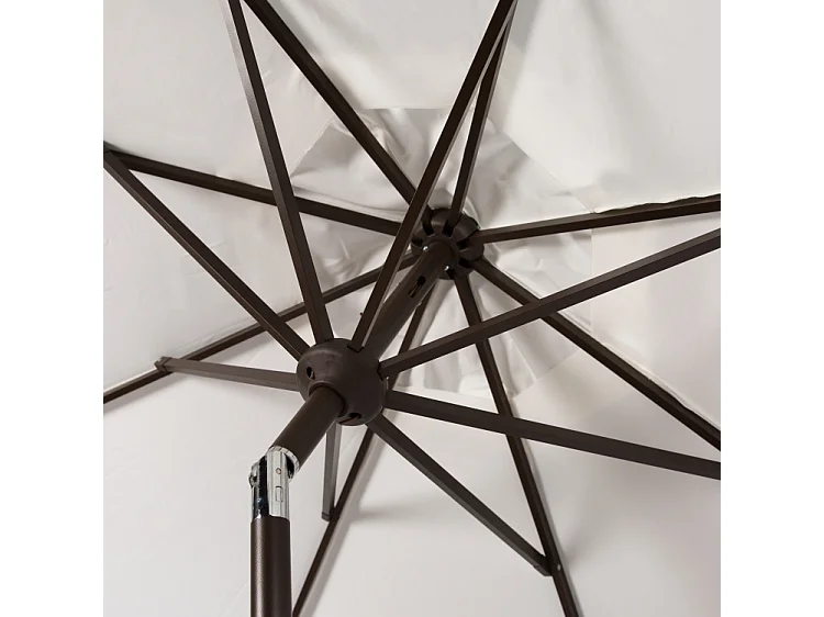 Parasol Blanc/Noir OPEN: 255 x 255 X 250 CLOSE: 15 x 15 x 250 cm - Dorinda