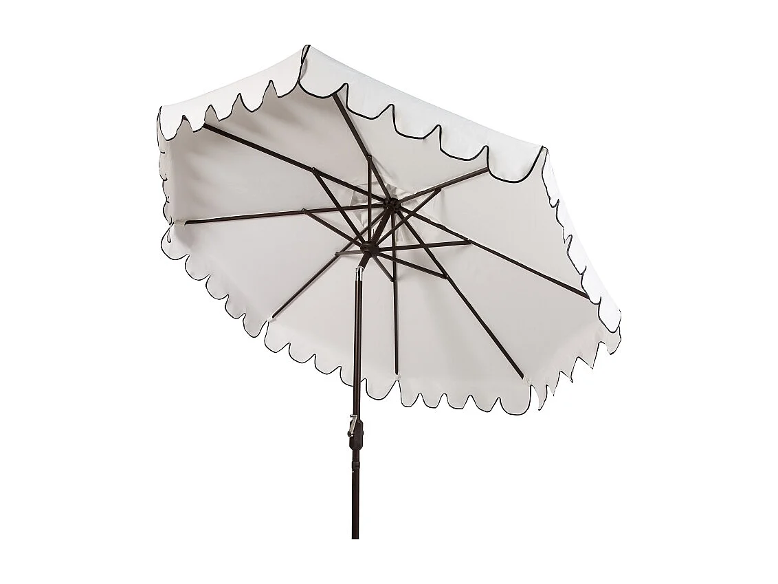 Parasol Blanc/Noir OPEN: 255 x 255 X 250 CLOSE: 15 x 15 x 250 cm - Dorinda