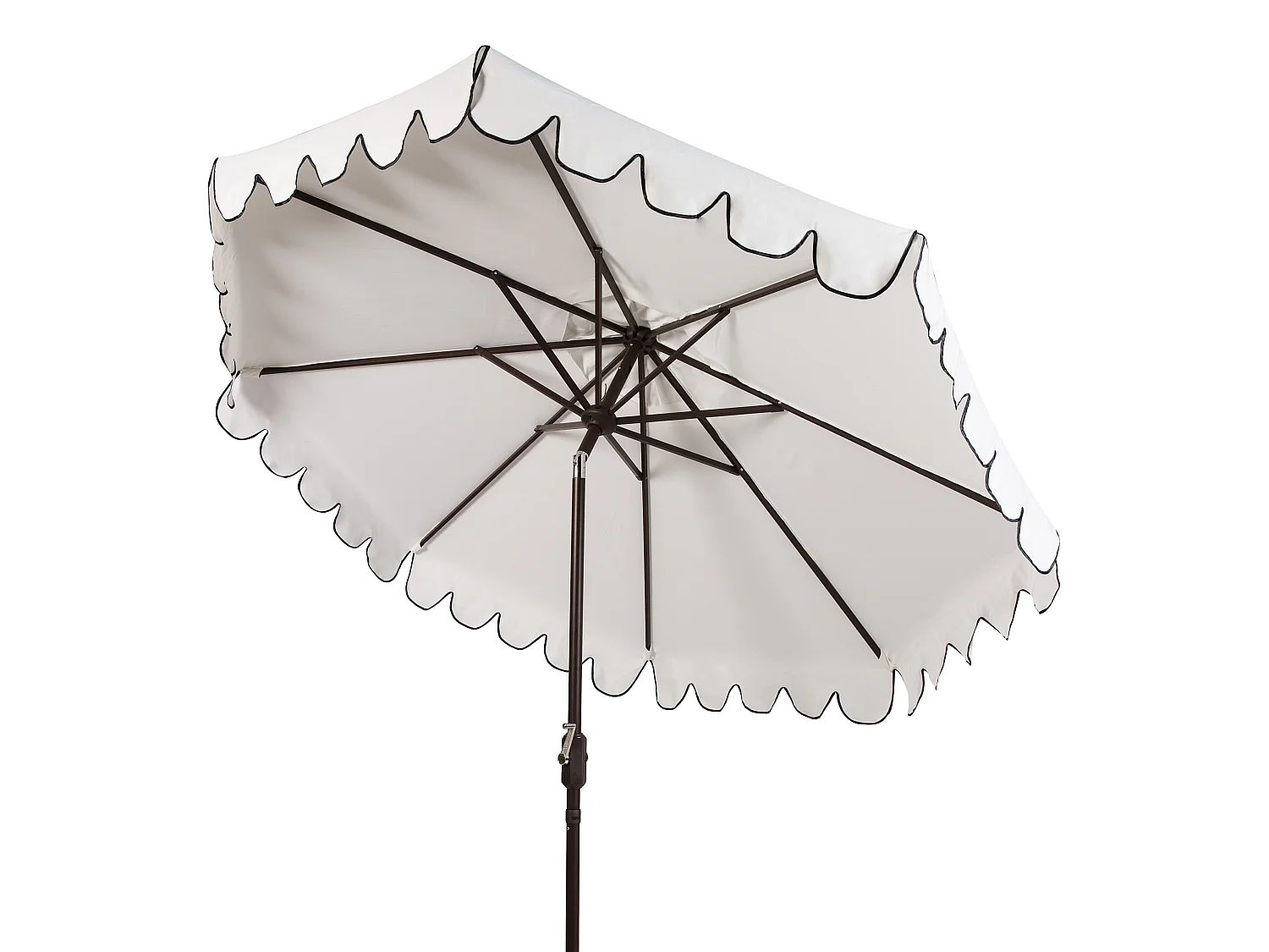 Parasol Blanc/Noir OPEN: 255 x 255 X 250 CLOSE: 15 x 15 x 250 cm - Dorinda