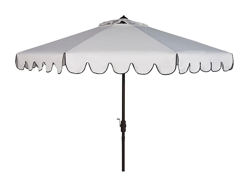 Parasol Blanc/Noir OPEN: 255 x 255 X 250 CLOSE: 15 x 15 x 250 cm - Dorinda