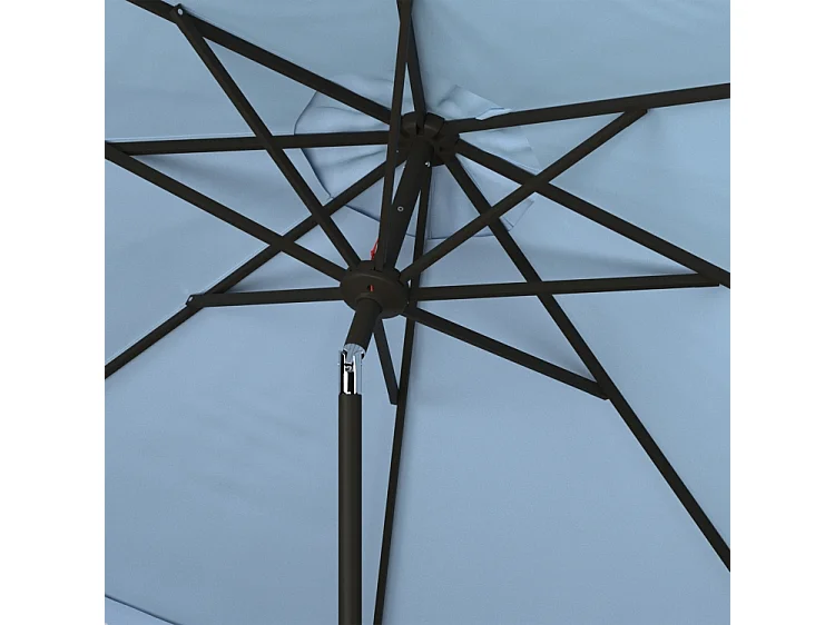 Parasol Bleu /blanc OPEN: 255 x 255 X 250 CLOSE: 15 x 15 x 250 cm - Valance