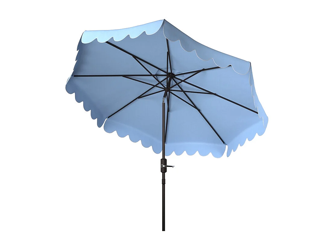 Parasol Bleu /blanc OPEN: 255 x 255 X 250 CLOSE: 15 x 15 x 250 cm - Dorinda