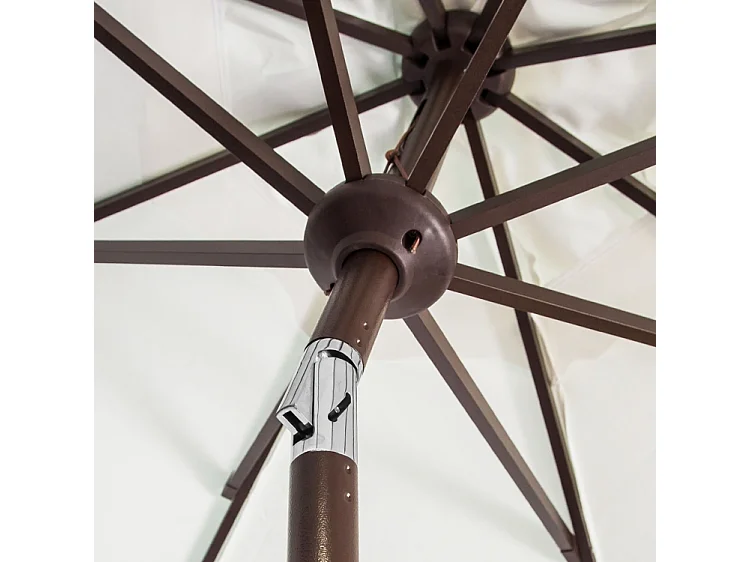 Parasol Blanc/Noir OPEN: 255 x 255 X 250 CLOSE: 15 x 15 x 250 cm - Valance