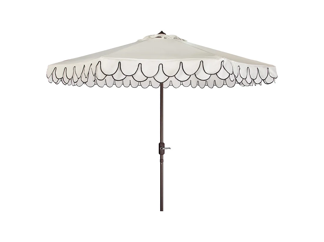 Parasol Blanc/Noir OPEN: 255 x 255 X 250 CLOSE: 15 x 15 x 250 cm - Valance