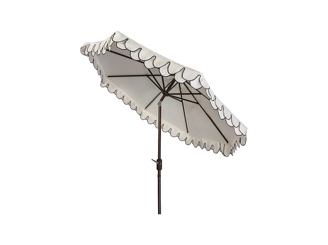 Parasol Blanc/Noir OPEN: 255 x 255 X 250 CLOSE: 15 x 15 x 250 cm - Valance