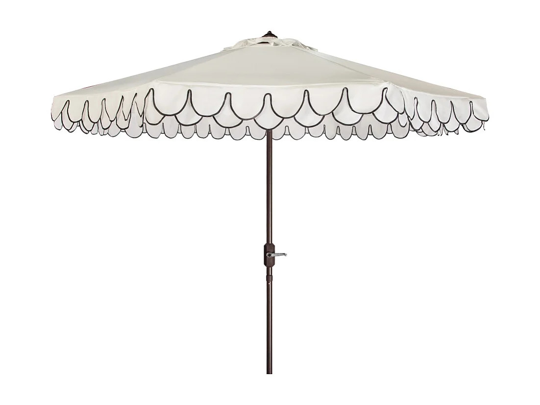 Parasol Blanc/Noir OPEN: 255 x 255 X 250 CLOSE: 15 x 15 x 250 cm - Valance