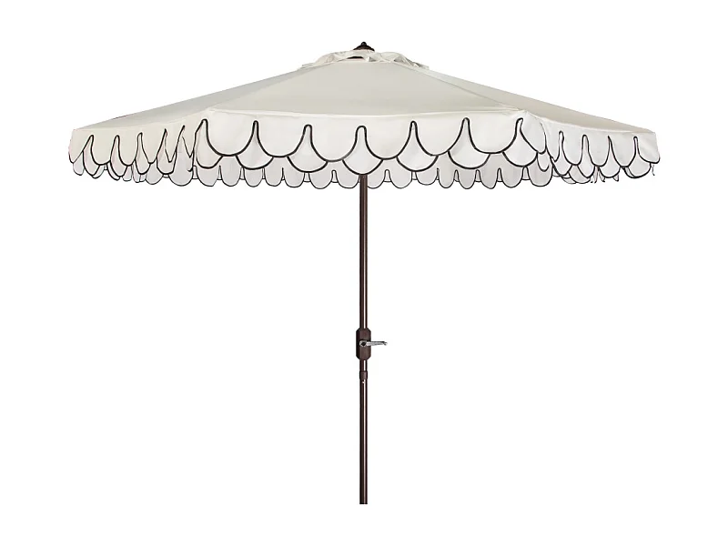 Parasol Blanc/Noir OPEN: 255 x 255 X 250 CLOSE: 15 x 15 x 250 cm - Valance