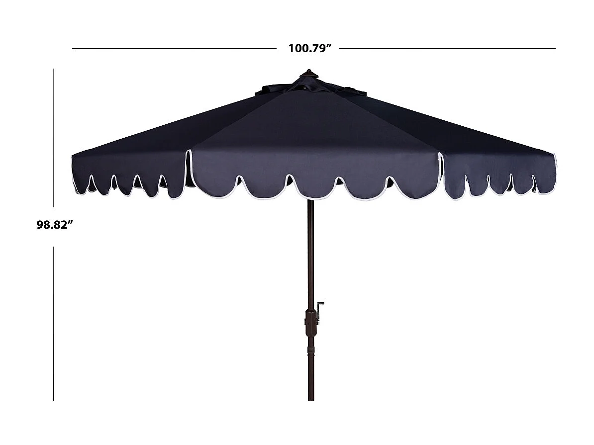Parasol Marine/Blanc OPEN: 255 x 255 X 250 CLOSE: 15 x 15 x 250 cm - Dorinda