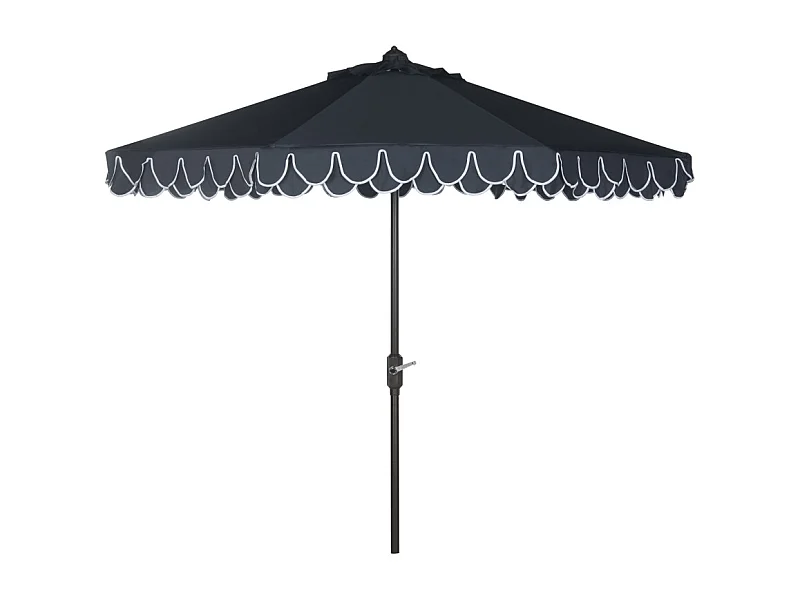 Parasol Marine/Blanc OPEN: 255 x 255 X 250 CLOSE: 15 x 15 x 250 cm - Valance