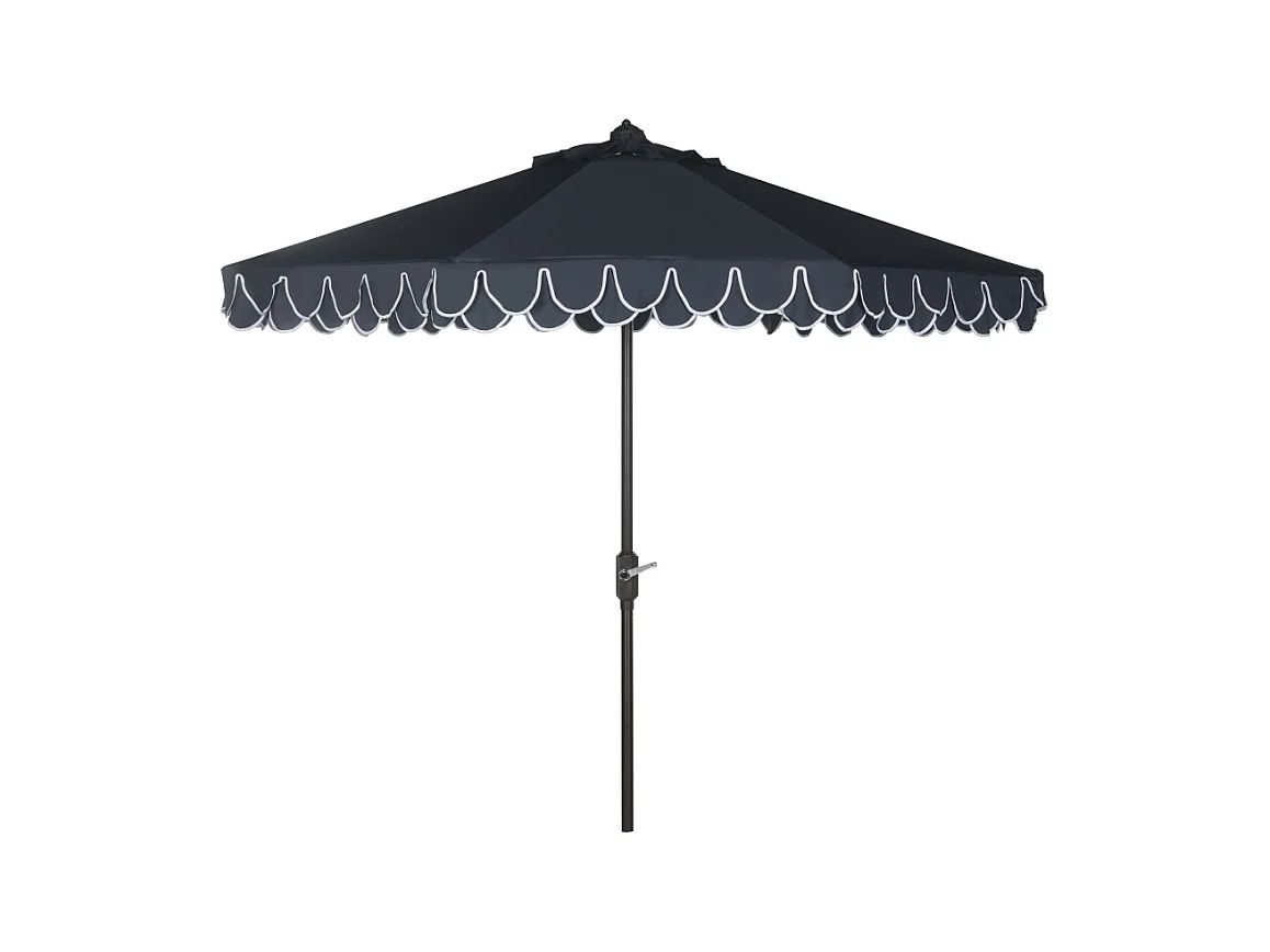 Parasol Marine/Blanc OPEN: 255 x 255 X 250 CLOSE: 15 x 15 x 250 cm - Valance