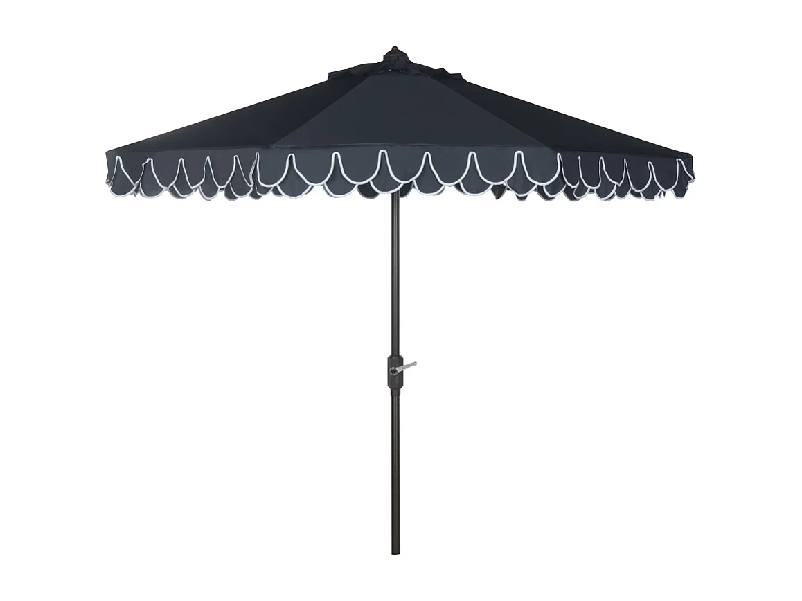 Parasol Marine/Blanc OPEN: 255 x 255 X 250 CLOSE: 15 x 15 x 250 cm - Valance