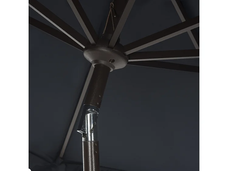 Parasol Marine/Blanc OPEN: 255 x 255 X 250 CLOSE: 15 x 15 x 250 cm - Valance