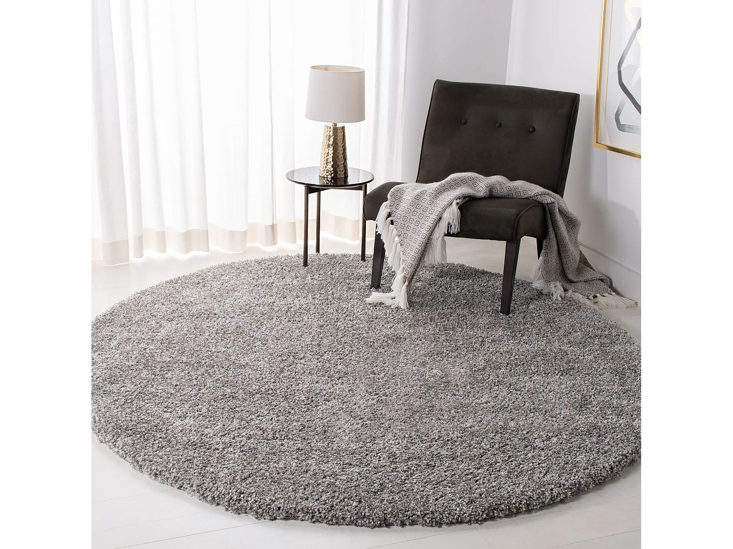 Tapis Gris 122 X 122 cm - Crosby