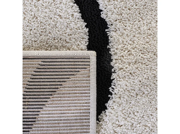 Tapis Ivoire/Noir 99 X 160 cm - Naples