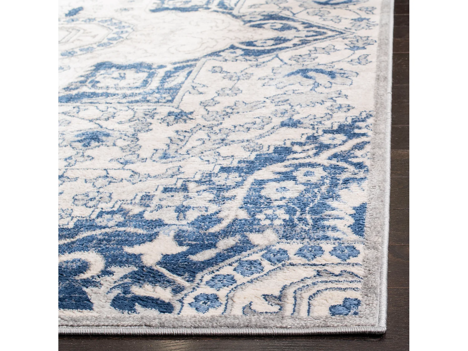 Tapis Neutre/Bleu 61 X 244 cm - Maeve