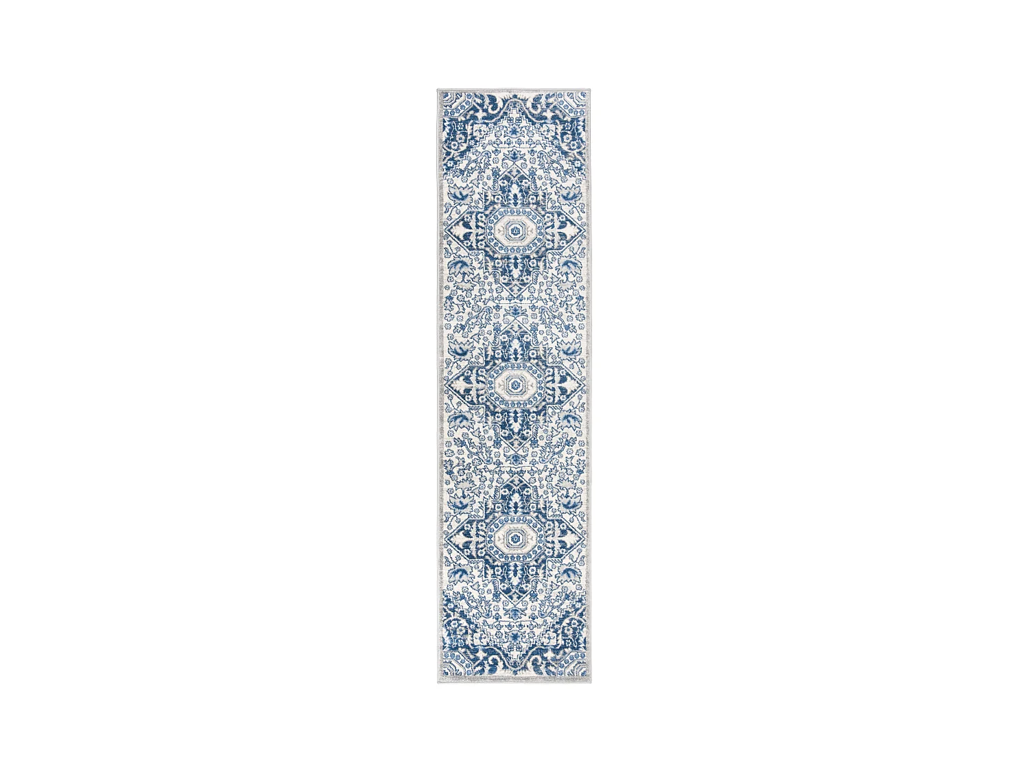 Tapis Neutre/Bleu 61 X 244 cm - Maeve