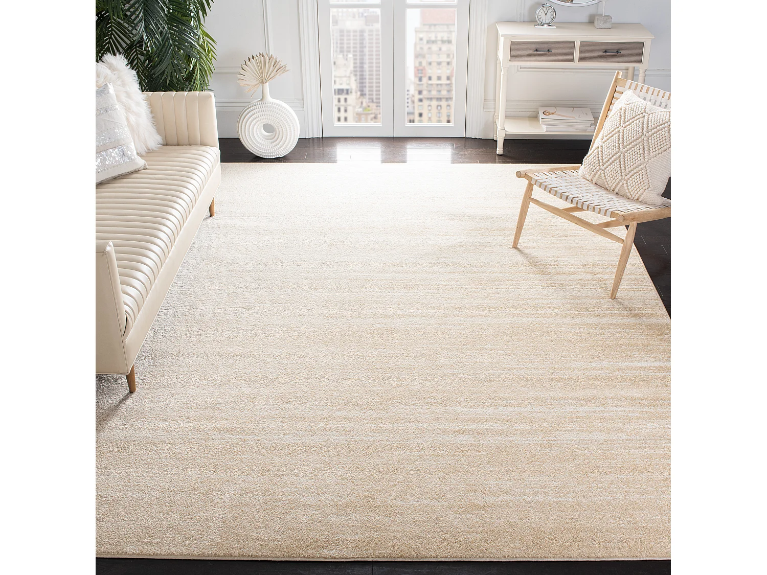 Tapis Champagne/Crème 122 X 122 cm - Marius