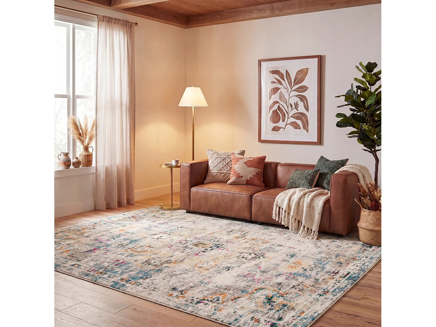 Tapis Gris/Or 61 X 91 cm - Malaya