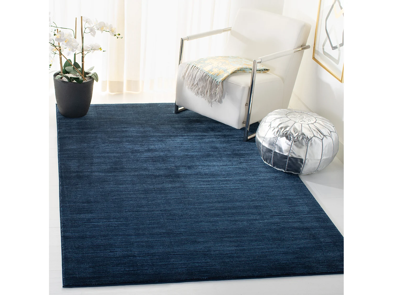 Tapis Bleu Marine 155 X 229 cm - Valentine
