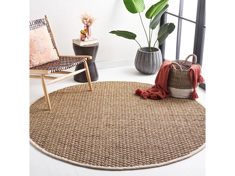 Tapis Naturel/Ivoire 91 X 91 cm - Roselyn