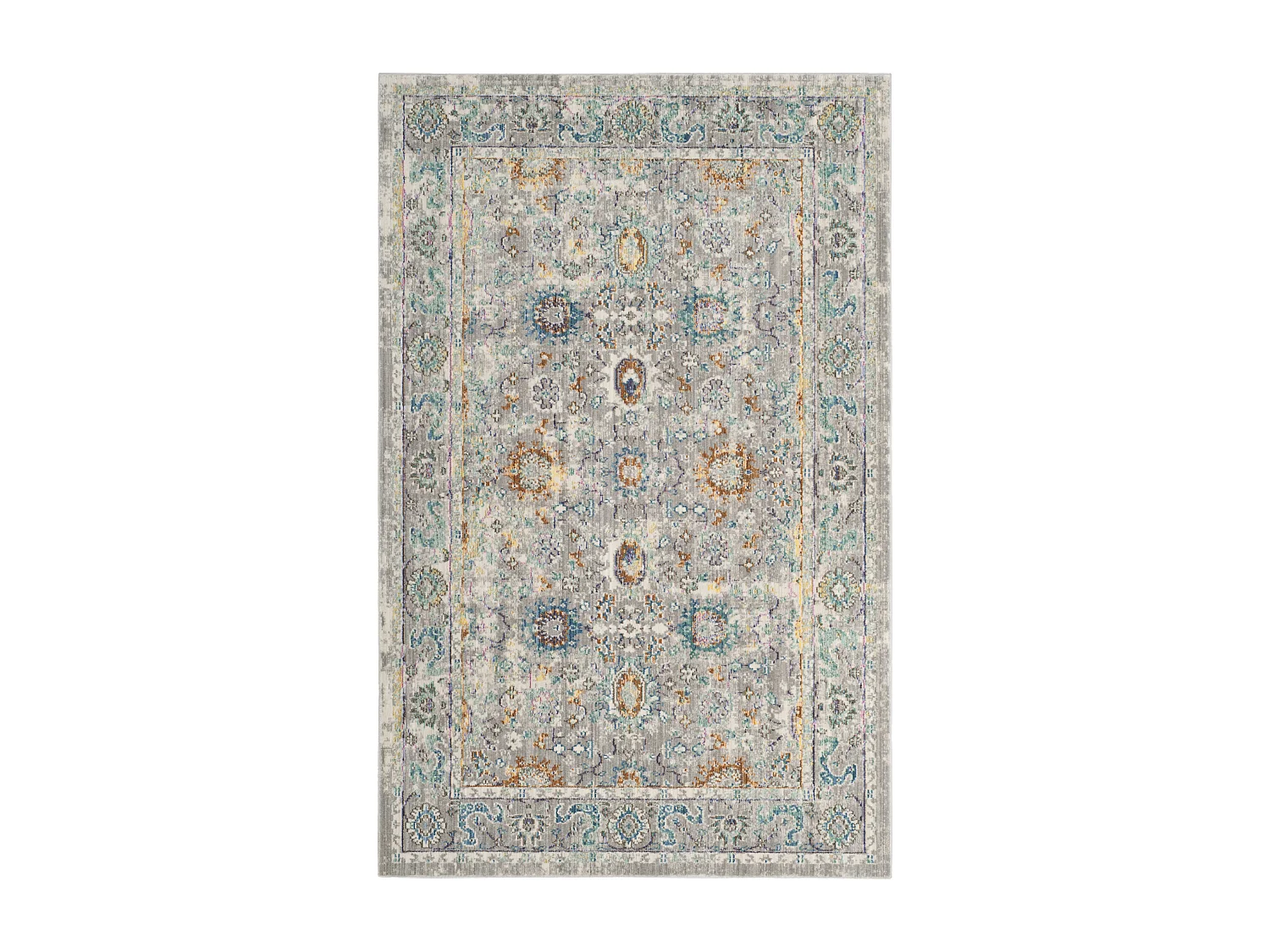 Tapis Gris/Multicolore 91 X 152 cm - Karine