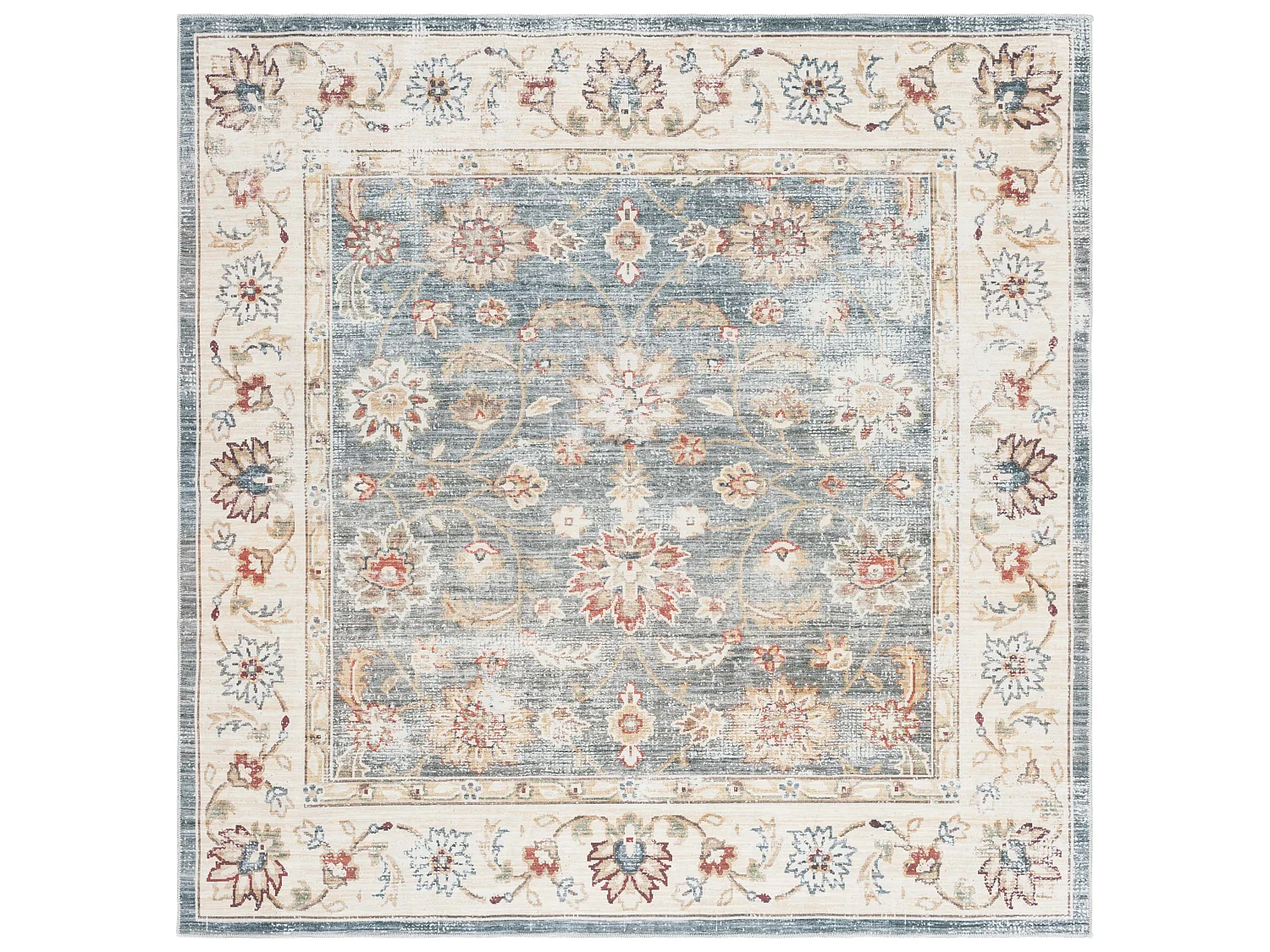 Tapis Vert/Beige 183 X 183 cm - Petra