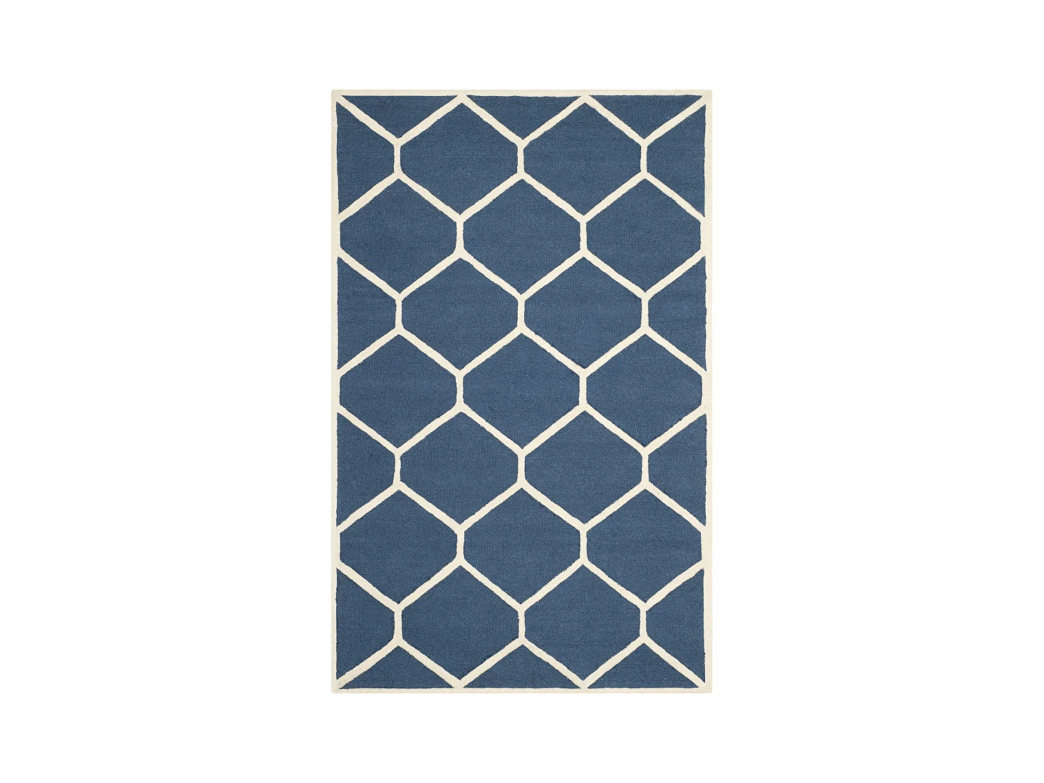 Tapis Bleu Marine Bleu/Neutre 122 X 183 cm - Lulu