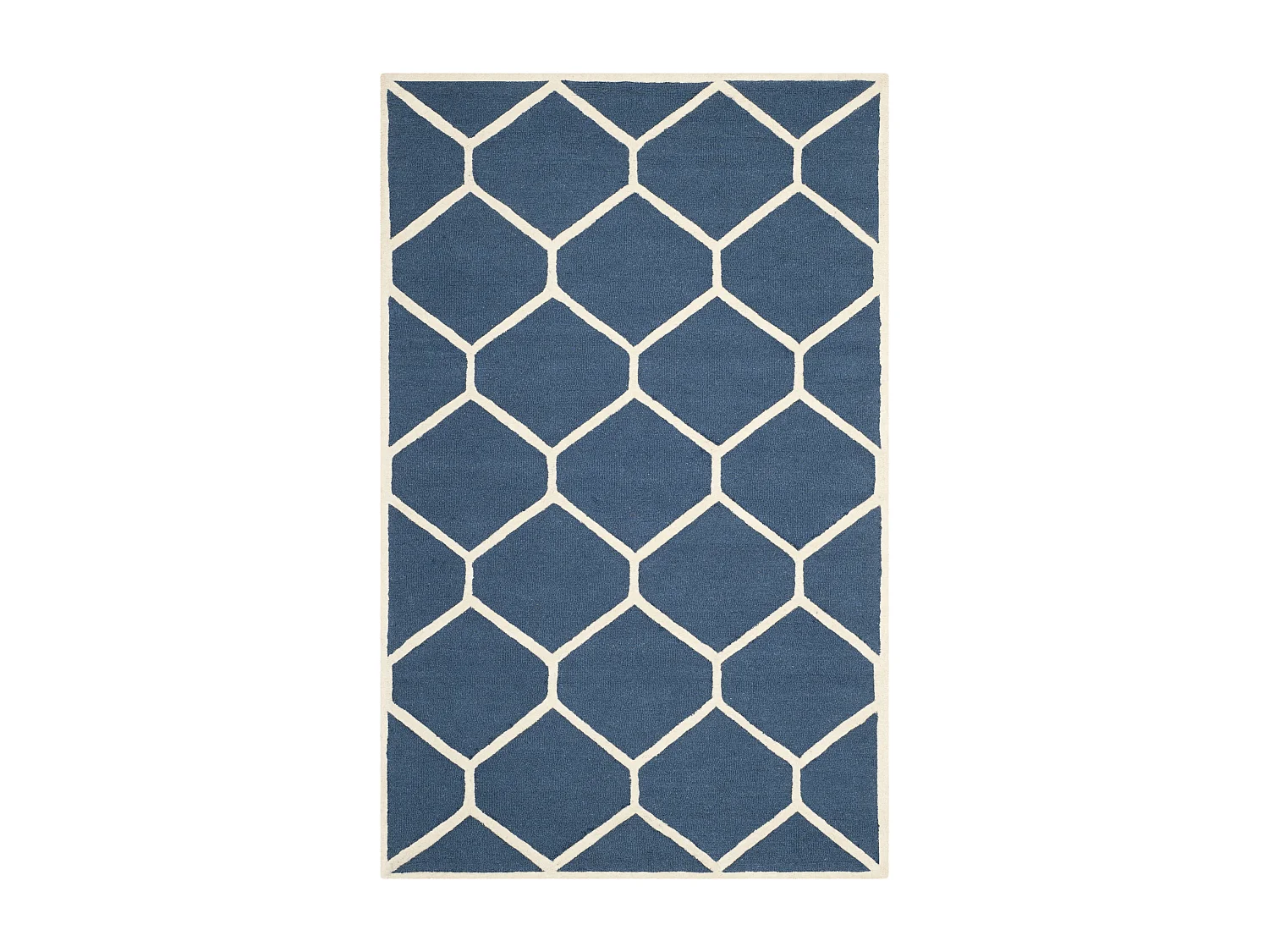 Tapis Bleu Marine Bleu/Neutre 122 X 183 cm - Lulu