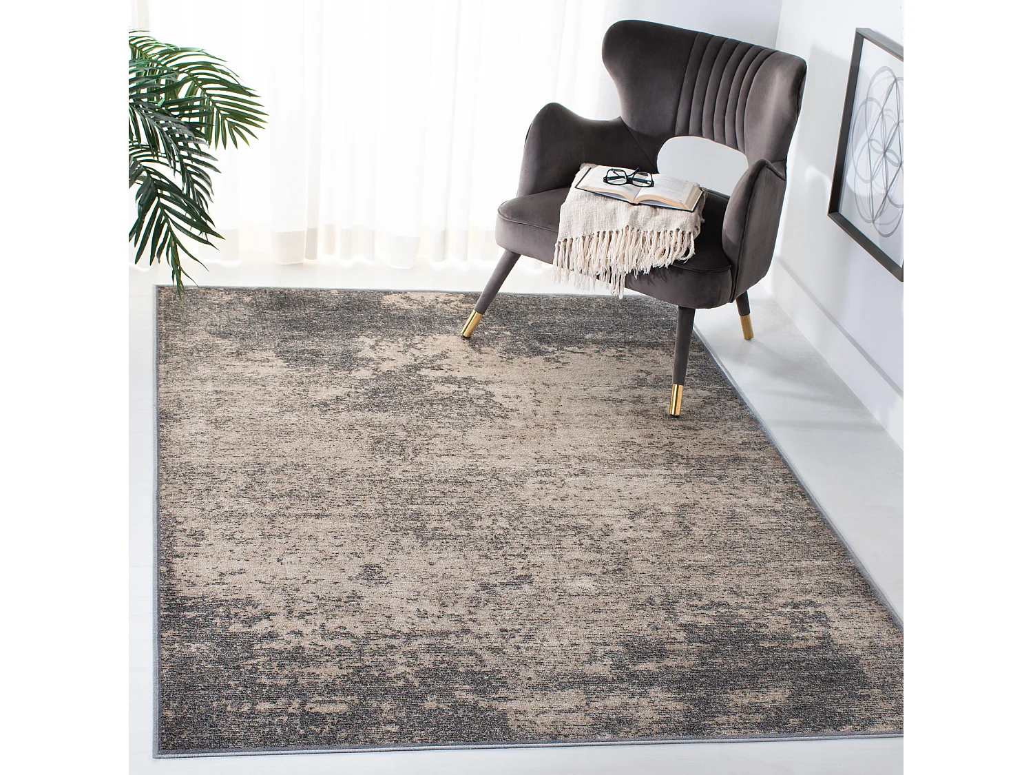 Tapis Gris/Neutre 122 X 183 cm - Liana