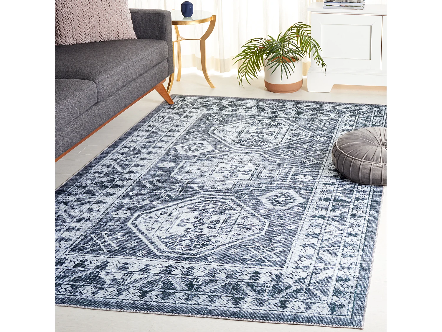 Tapis Gris Vert/Ivoire 122 X 183 cm - Fatima