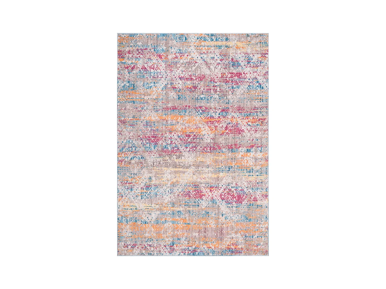 Tapis Rose/Gris 91 X 152 cm - Laila