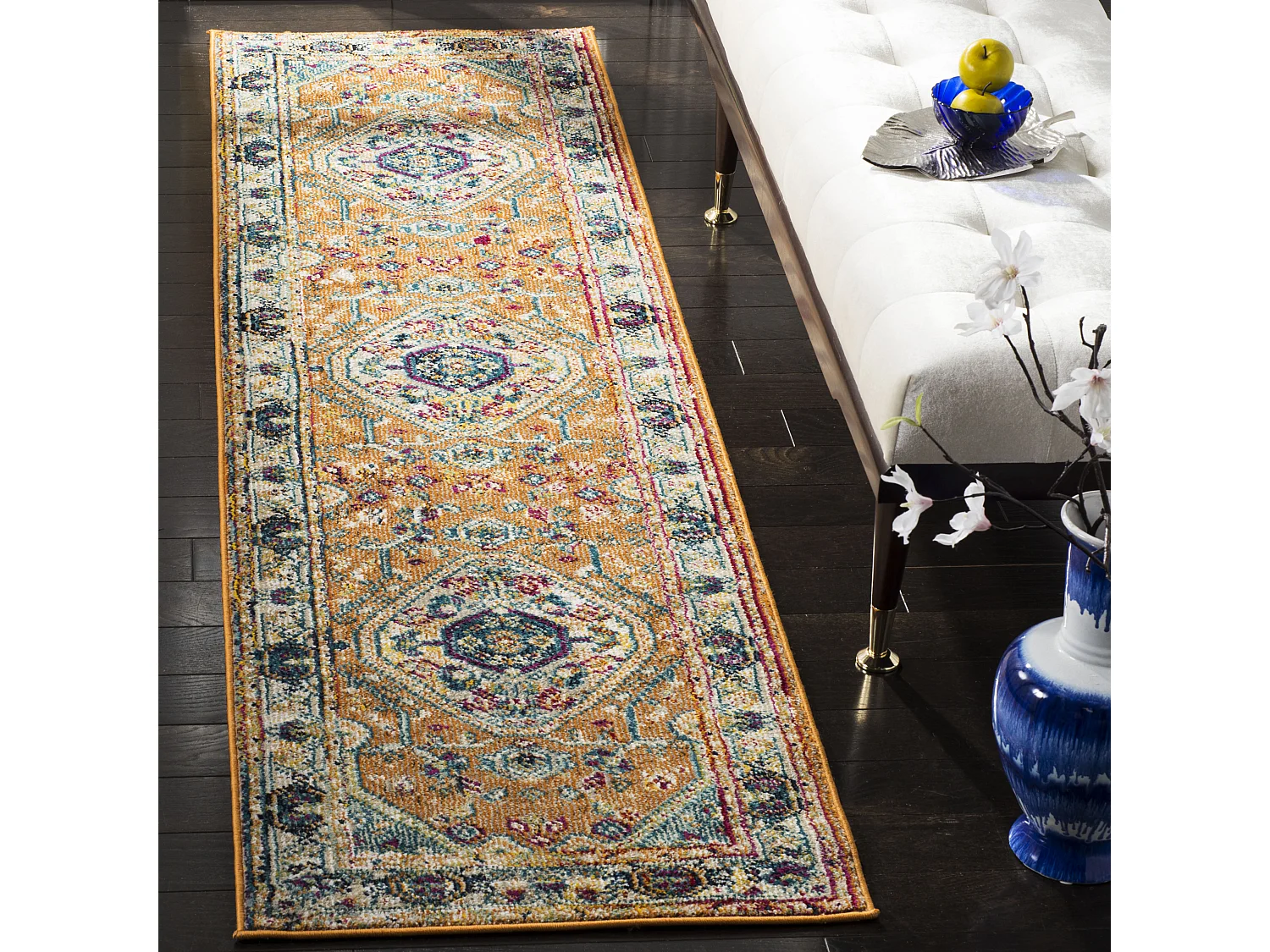 Tapis Orange/Multicolore 69 X 244 cm - Cerise