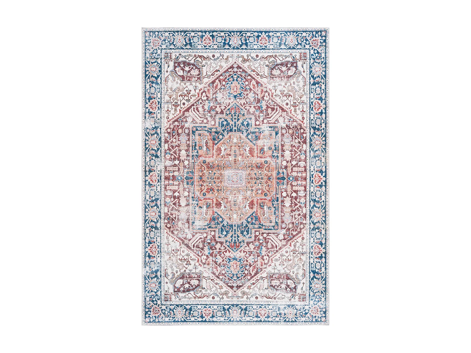 Tapis Rouge/Marine 122 X 183 cm - Serafina
