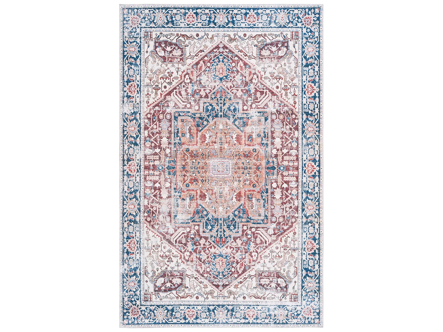 Tapis Rouge/Marine 122 X 183 cm - Serafina