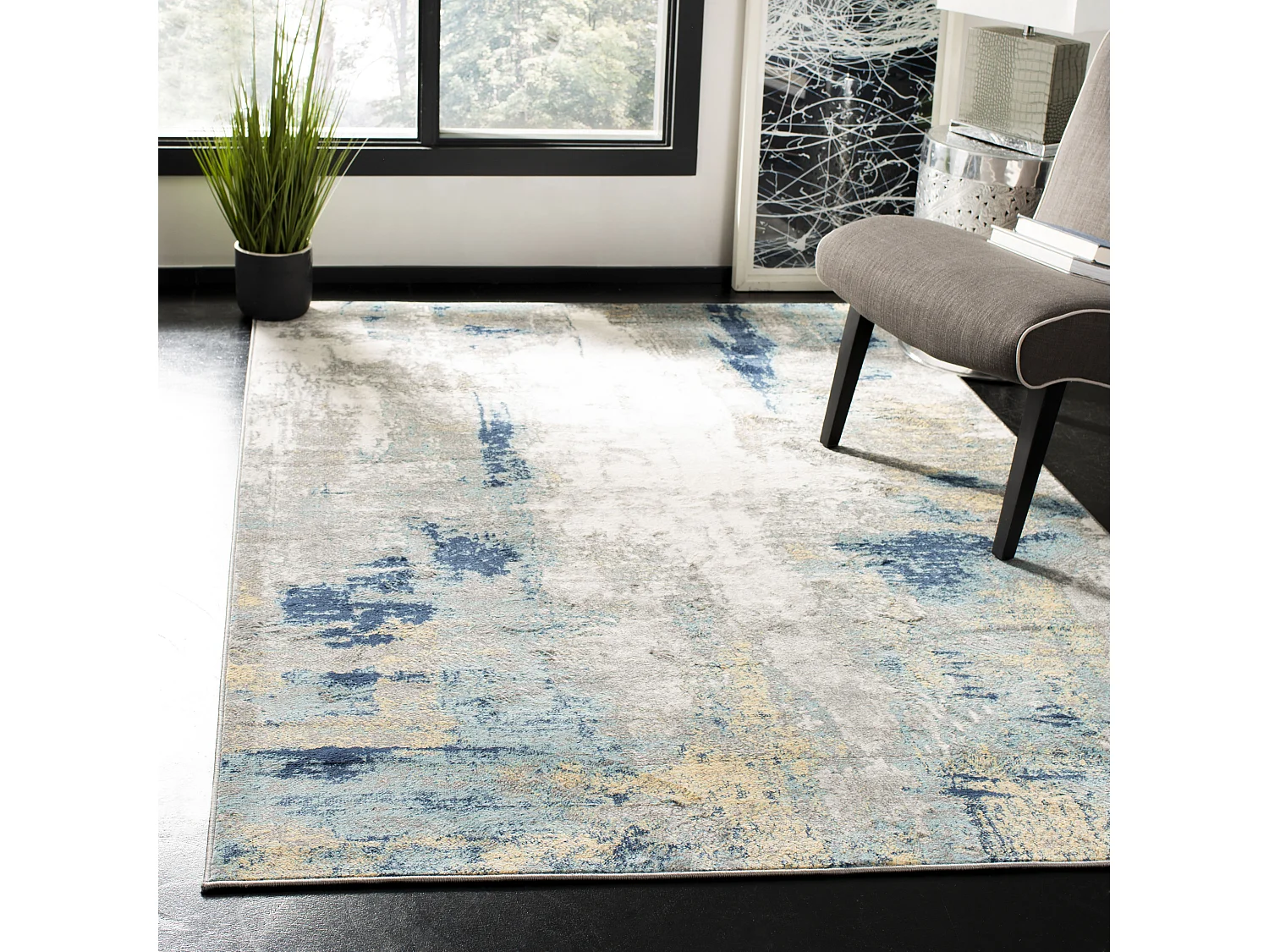 Tapis Gris/Or 122 X 183 cm - Danni