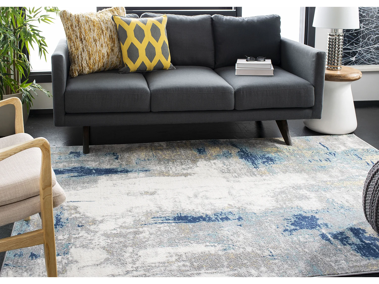 Tapis Gris/Or 122 X 183 cm - Danni