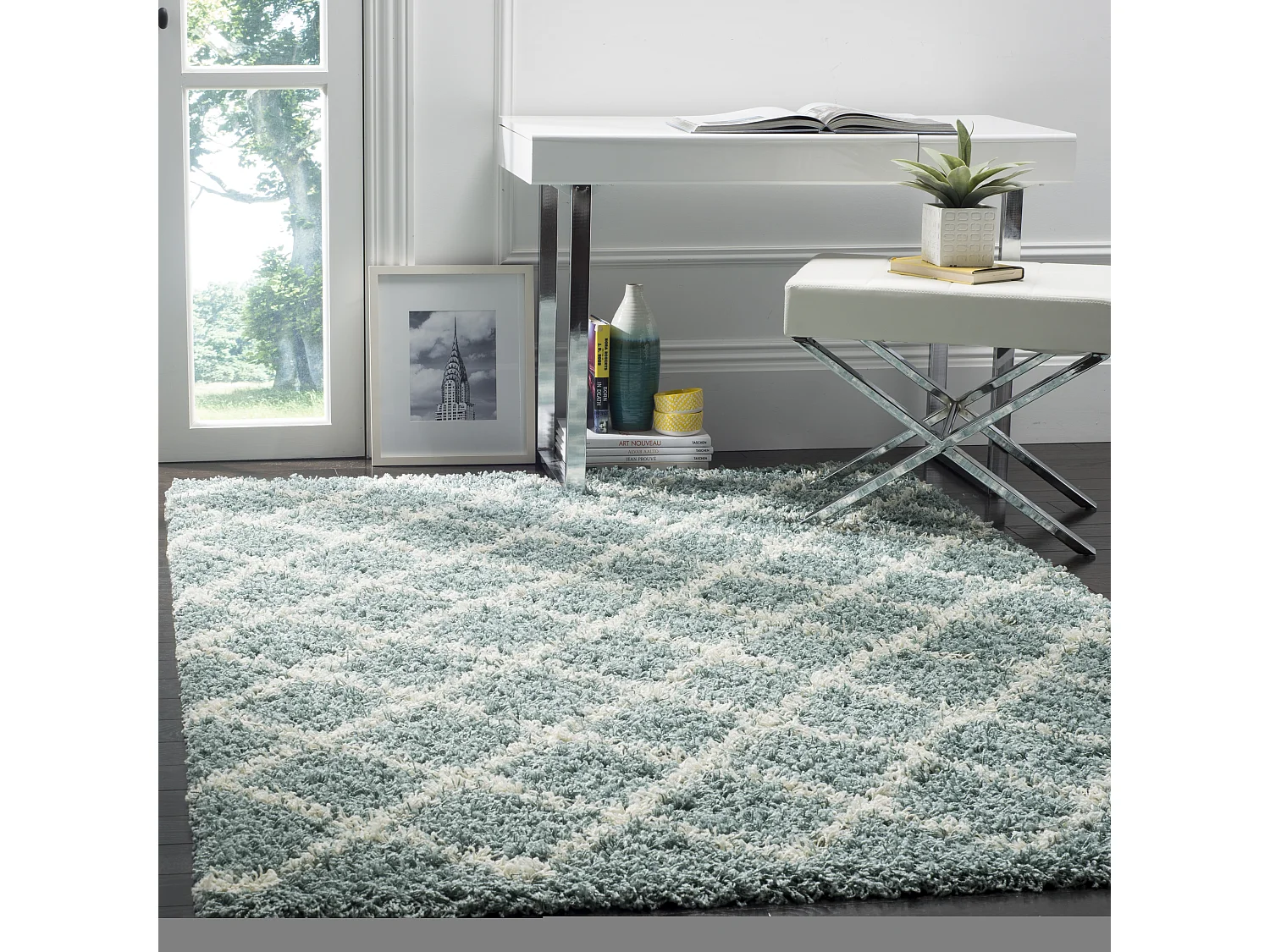 Tapis Vert/Neutre 122 X 183 cm - Natalia