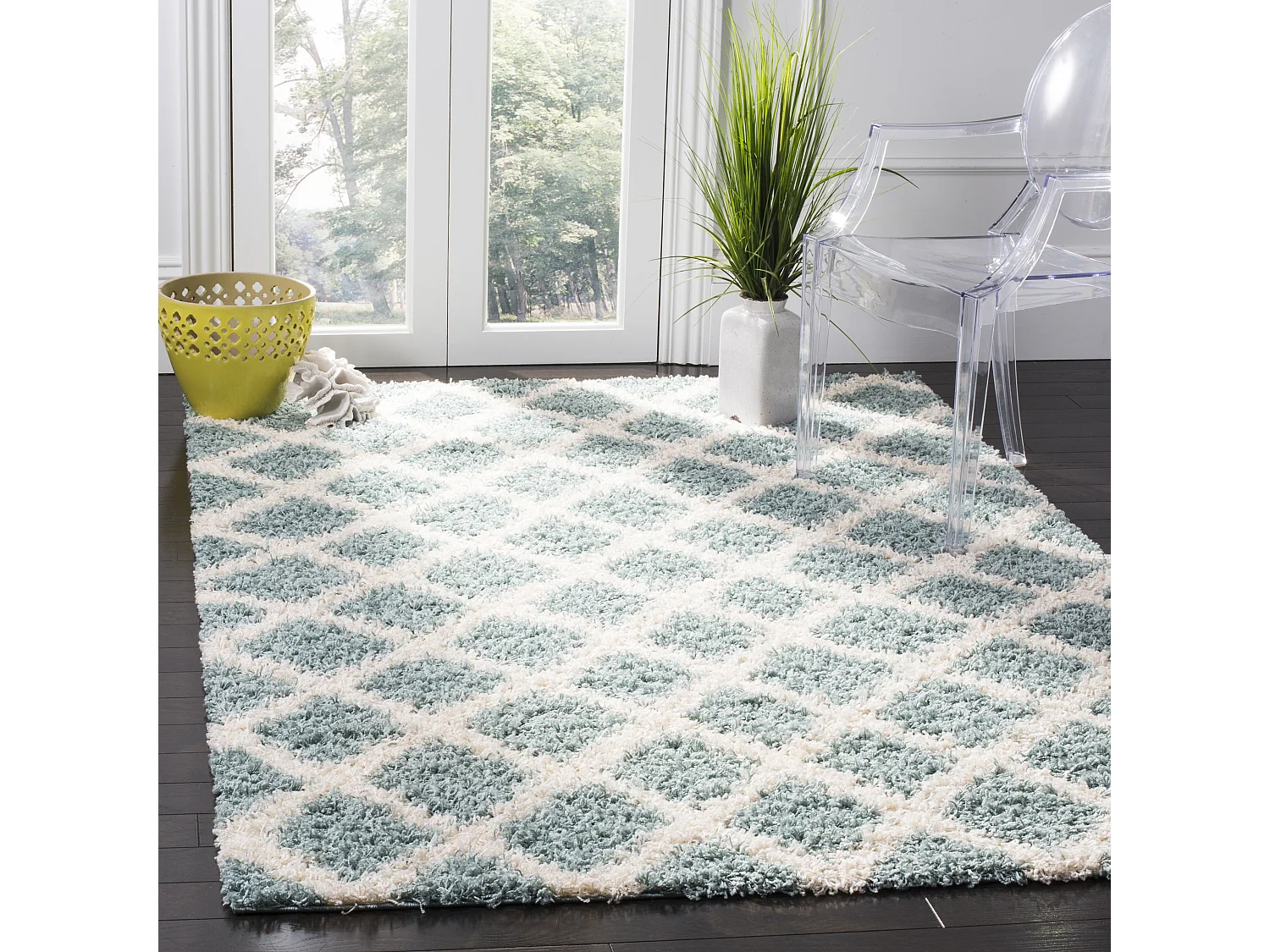 Tapis Vert/Neutre 122 X 183 cm - Natalia