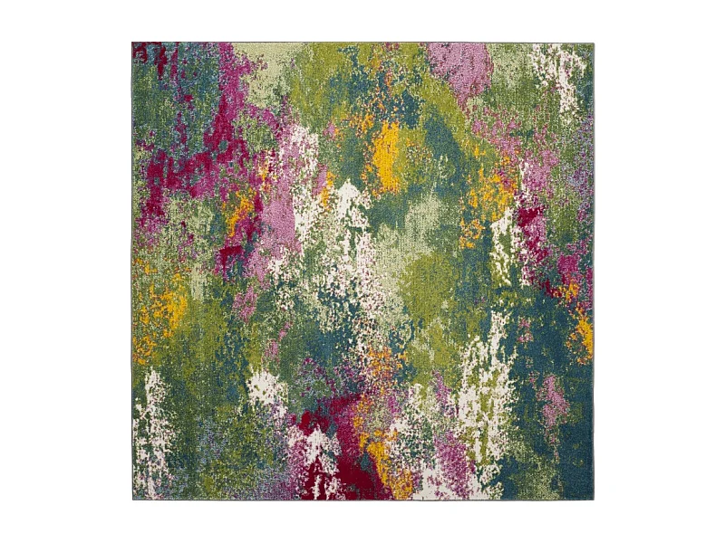 Tapis Vert/Fuchsia 91 X 91 cm - Carly