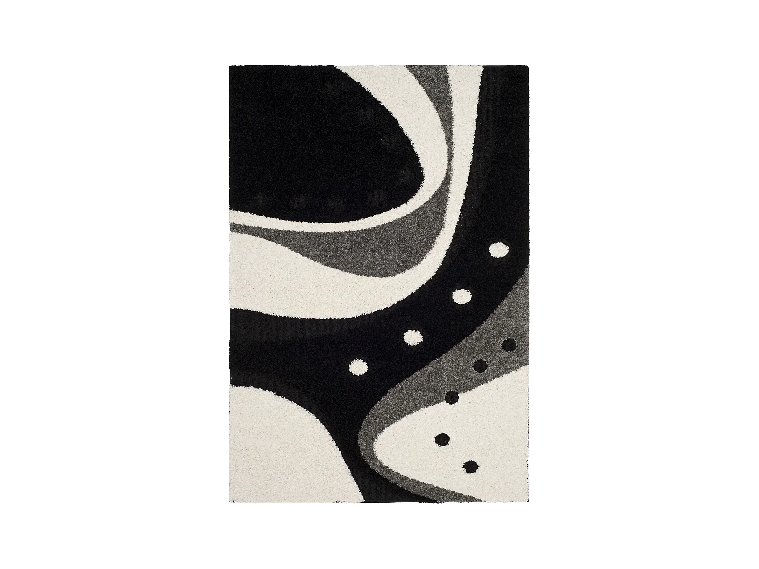 Tapis Noir/Neutre 99 X 160 cm - Lucie