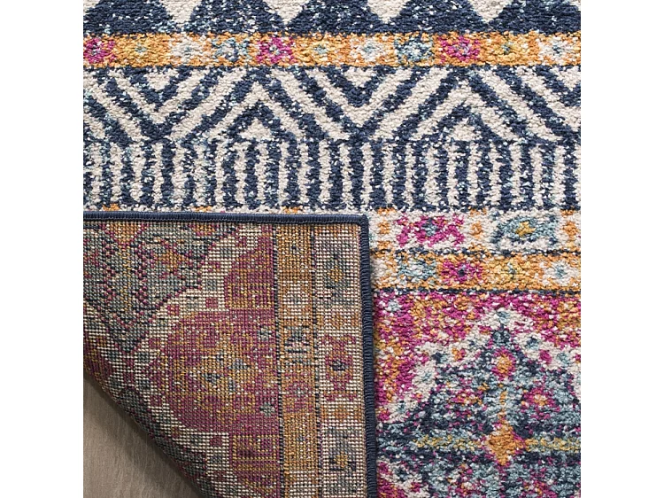 Tapis Bleu Marine/Neutre 91 X 152 cm - Esme