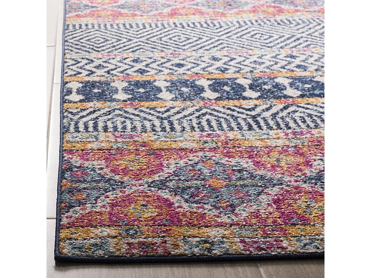 Tapis Bleu Marine/Neutre 91 X 152 cm - Esme