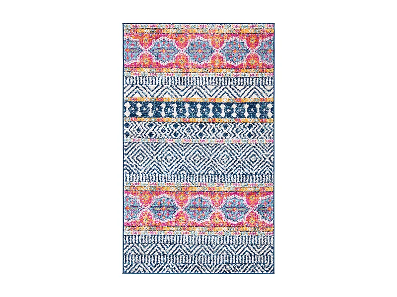 Tapis Bleu Marine/Neutre 91 X 152 cm - Esme
