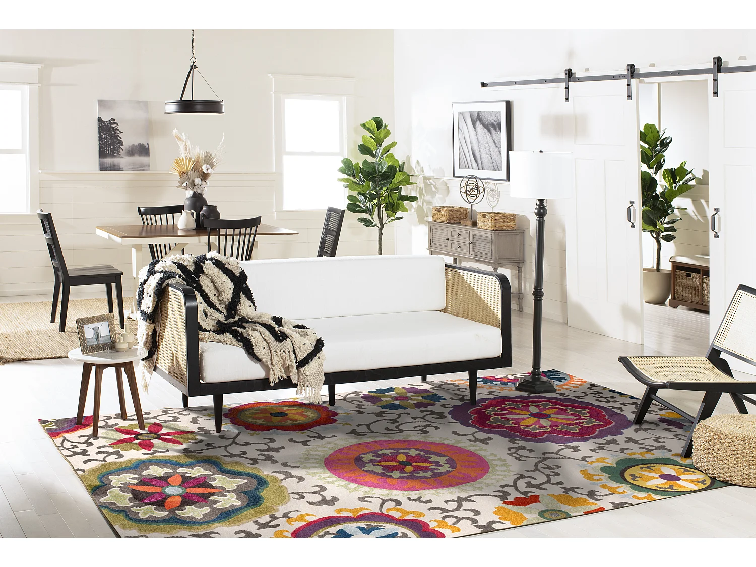 Tapis Ivoire/Multicolore 235 x 335 cm - Manteca