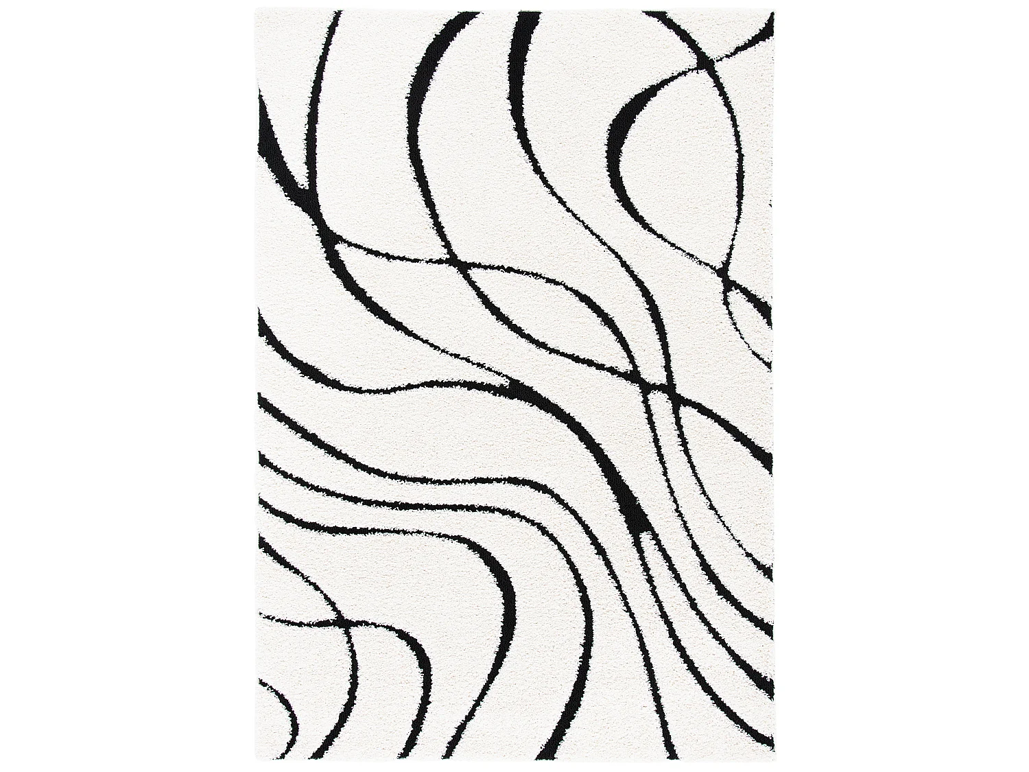Tapis Ivoire/Noir 122 X 183 cm - Naples