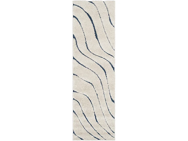 Tapis Crème/Bleu 69 X 152 cm - Raton