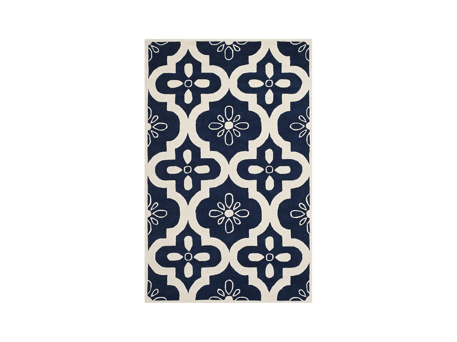 Tapis Bleu Marine/Neutre 183 X 274 cm - Jessie
