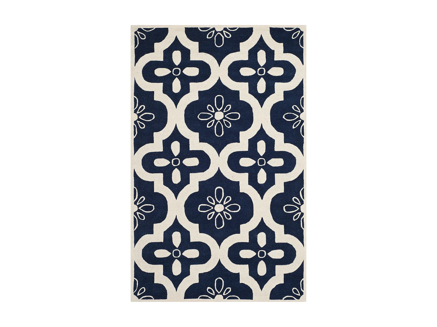 Tapis Bleu Marine/Neutre 183 X 274 cm - Jessie