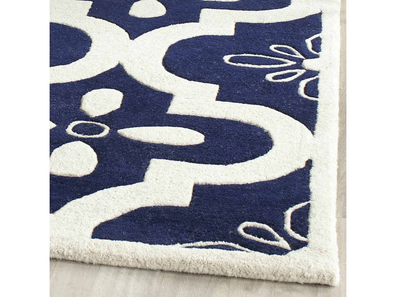 Tapis Bleu Marine/Neutre 183 X 274 cm - Jessie