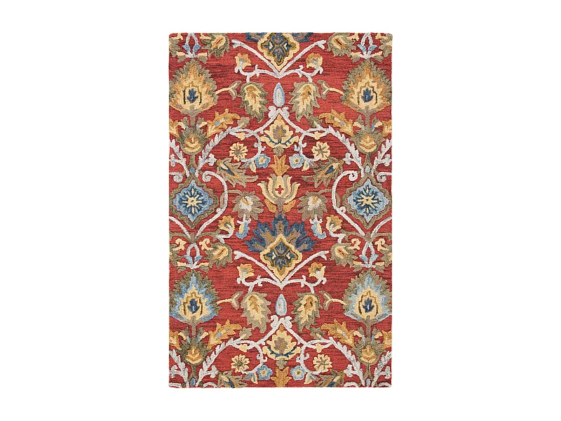 Tapis Rouge/Multicolore 91 X 152 cm - Juni